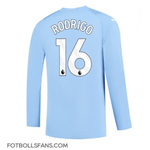 Manchester City Rodri Hernandez #16 Replika Hemmatröja 2023-24 Långärmad